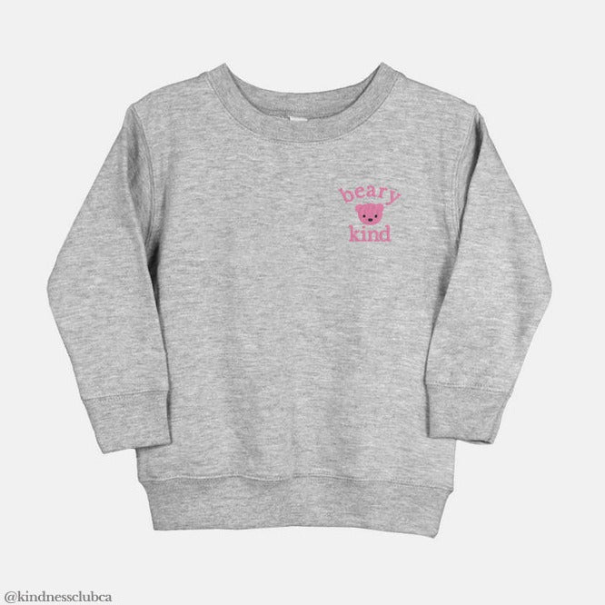 Beary Kind Toddler + Youth Crewneck